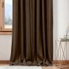imageNICETOWN Sage Green Velvet Curtains Long Drapes Living Room Office Luxury Bedroom Room Darkening Velvet Curtains Rod Pocket Velvet Curtains 84 Long 52 inches Wide Set of 2Brown