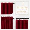 imageNICETOWN Sage Green Velvet Curtains Long Drapes Living Room Office Luxury Bedroom Room Darkening Velvet Curtains Rod Pocket Velvet Curtains 84 Long 52 inches Wide Set of 2Red