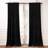 imageNICETOWN Sage Green Velvet Curtains Long Drapes Living Room Office Luxury Bedroom Room Darkening Velvet Curtains Rod Pocket Velvet Curtains 84 Long 52 inches Wide Set of 2UpgradeBlack