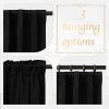 imageNICETOWN Sage Green Velvet Curtains Long Drapes Living Room Office Luxury Bedroom Room Darkening Velvet Curtains Rod Pocket Velvet Curtains 84 Long 52 inches Wide Set of 2Black