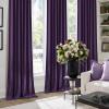 imageNICETOWN Sage Green Velvet Curtains Long Drapes Living Room Office Luxury Bedroom Room Darkening Velvet Curtains Rod Pocket Velvet Curtains 84 Long 52 inches Wide Set of 2Purple