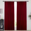 imageNICETOWN Sage Green Velvet Curtains Long Drapes Living Room Office Luxury Bedroom Room Darkening Velvet Curtains Rod Pocket Velvet Curtains 84 Long 52 inches Wide Set of 2Christmas Red