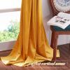 imageNICETOWN Sage Green Velvet Curtains Long Drapes Living Room Office Luxury Bedroom Room Darkening Velvet Curtains Rod Pocket Velvet Curtains 84 Long 52 inches Wide Set of 2Warm Gold