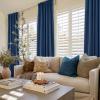 imageNICETOWN Sage Green Velvet Curtains Long Drapes Living Room Office Luxury Bedroom Room Darkening Velvet Curtains Rod Pocket Velvet Curtains 84 Long 52 inches Wide Set of 2Navy Blue