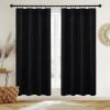 imageNICETOWN Sage Green Velvet Curtains Long Drapes Living Room Office Luxury Bedroom Room Darkening Velvet Curtains Rod Pocket Velvet Curtains 84 Long 52 inches Wide Set of 2Black