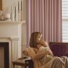 imageNICETOWN Sage Green Velvet Curtains Long Drapes Living Room Office Luxury Bedroom Room Darkening Velvet Curtains Rod Pocket Velvet Curtains 84 Long 52 inches Wide Set of 2Dusty Pink