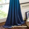 imageNICETOWN Sage Green Velvet Curtains Long Drapes Living Room Office Luxury Bedroom Room Darkening Velvet Curtains Rod Pocket Velvet Curtains 84 Long 52 inches Wide Set of 2Cream White  Navy