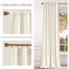 imageNICETOWN Sage Green Velvet Curtains Long Drapes Living Room Office Luxury Bedroom Room Darkening Velvet Curtains Rod Pocket Velvet Curtains 84 Long 52 inches Wide Set of 2Ivory