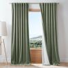 imageNICETOWN Sage Green Velvet Curtains Long Drapes Living Room Office Luxury Bedroom Room Darkening Velvet Curtains Rod Pocket Velvet Curtains 84 Long 52 inches Wide Set of 22 Layers Sage Green
