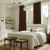 imageNICETOWN Sage Green Velvet Curtains Long Drapes Living Room Office Luxury Bedroom Room Darkening Velvet Curtains Rod Pocket Velvet Curtains 84 Long 52 inches Wide Set of 2Brown