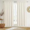imageNICETOWN Sage Green Velvet Curtains Long Drapes Living Room Office Luxury Bedroom Room Darkening Velvet Curtains Rod Pocket Velvet Curtains 84 Long 52 inches Wide Set of 2Ivory