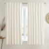 imageNICETOWN Sage Green Velvet Curtains Long Drapes Living Room Office Luxury Bedroom Room Darkening Velvet Curtains Rod Pocket Velvet Curtains 84 Long 52 inches Wide Set of 2Ivory