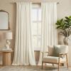imageNICETOWN Sage Green Velvet Curtains Long Drapes Living Room Office Luxury Bedroom Room Darkening Velvet Curtains Rod Pocket Velvet Curtains 84 Long 52 inches Wide Set of 2Ivory