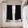 imageNICETOWN Sage Green Velvet Curtains Long Drapes Living Room Office Luxury Bedroom Room Darkening Velvet Curtains Rod Pocket Velvet Curtains 84 Long 52 inches Wide Set of 2Black