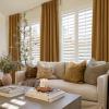 imageNICETOWN Sage Green Velvet Curtains Long Drapes Living Room Office Luxury Bedroom Room Darkening Velvet Curtains Rod Pocket Velvet Curtains 84 Long 52 inches Wide Set of 2Gold Brown