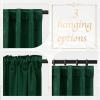 imageNICETOWN Sage Green Velvet Curtains Long Drapes Living Room Office Luxury Bedroom Room Darkening Velvet Curtains Rod Pocket Velvet Curtains 84 Long 52 inches Wide Set of 2Dark Green