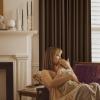 imageNICETOWN Sage Green Velvet Curtains Long Drapes Living Room Office Luxury Bedroom Room Darkening Velvet Curtains Rod Pocket Velvet Curtains 84 Long 52 inches Wide Set of 2Brown