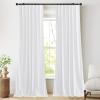 imageNICETOWN Sage Green Velvet Curtains Long Drapes Living Room Office Luxury Bedroom Room Darkening Velvet Curtains Rod Pocket Velvet Curtains 84 Long 52 inches Wide Set of 2White