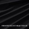 imageNICETOWN Sage Green Velvet Curtains Long Drapes Living Room Office Luxury Bedroom Room Darkening Velvet Curtains Rod Pocket Velvet Curtains 84 Long 52 inches Wide Set of 2Black