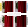 imageNICETOWN Sage Green Velvet Curtains Long Drapes Living Room Office Luxury Bedroom Room Darkening Velvet Curtains Rod Pocket Velvet Curtains 84 Long 52 inches Wide Set of 2Red
