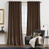 imageNICETOWN Sage Green Velvet Curtains Long Drapes Living Room Office Luxury Bedroom Room Darkening Velvet Curtains Rod Pocket Velvet Curtains 84 Long 52 inches Wide Set of 2Brown