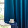 imageNICETOWN Sage Green Velvet Curtains Long Drapes Living Room Office Luxury Bedroom Room Darkening Velvet Curtains Rod Pocket Velvet Curtains 84 Long 52 inches Wide Set of 2Cream White  Navy