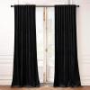 imageNICETOWN Sage Green Velvet Curtains Long Drapes Living Room Office Luxury Bedroom Room Darkening Velvet Curtains Rod Pocket Velvet Curtains 84 Long 52 inches Wide Set of 2UpgradeBlack