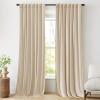 imageNICETOWN Sage Green Velvet Curtains Long Drapes Living Room Office Luxury Bedroom Room Darkening Velvet Curtains Rod Pocket Velvet Curtains 84 Long 52 inches Wide Set of 2Beige