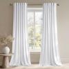 imageNICETOWN Sage Green Velvet Curtains Long Drapes Living Room Office Luxury Bedroom Room Darkening Velvet Curtains Rod Pocket Velvet Curtains 84 Long 52 inches Wide Set of 2White
