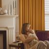 imageNICETOWN Sage Green Velvet Curtains Long Drapes Living Room Office Luxury Bedroom Room Darkening Velvet Curtains Rod Pocket Velvet Curtains 84 Long 52 inches Wide Set of 2Mustard Gold