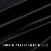 imageNICETOWN Sage Green Velvet Curtains Long Drapes Living Room Office Luxury Bedroom Room Darkening Velvet Curtains Rod Pocket Velvet Curtains 84 Long 52 inches Wide Set of 2Black
