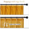 imageNICETOWN Sage Green Velvet Curtains Long Drapes Living Room Office Luxury Bedroom Room Darkening Velvet Curtains Rod Pocket Velvet Curtains 84 Long 52 inches Wide Set of 2Warm Gold