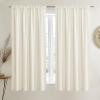 imageNICETOWN Sage Green Velvet Curtains Long Drapes Living Room Office Luxury Bedroom Room Darkening Velvet Curtains Rod Pocket Velvet Curtains 84 Long 52 inches Wide Set of 2Ivory