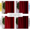 imageNICETOWN Sage Green Velvet Curtains Long Drapes Living Room Office Luxury Bedroom Room Darkening Velvet Curtains Rod Pocket Velvet Curtains 84 Long 52 inches Wide Set of 2Red