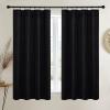 imageNICETOWN Sage Green Velvet Curtains Long Drapes Living Room Office Luxury Bedroom Room Darkening Velvet Curtains Rod Pocket Velvet Curtains 84 Long 52 inches Wide Set of 2Black