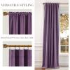 imageNICETOWN Sage Green Velvet Curtains Long Drapes Living Room Office Luxury Bedroom Room Darkening Velvet Curtains Rod Pocket Velvet Curtains 84 Long 52 inches Wide Set of 2Lavender Purple