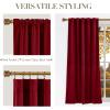 imageNICETOWN Sage Green Velvet Curtains Long Drapes Living Room Office Luxury Bedroom Room Darkening Velvet Curtains Rod Pocket Velvet Curtains 84 Long 52 inches Wide Set of 2Red