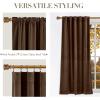 imageNICETOWN Sage Green Velvet Curtains Long Drapes Living Room Office Luxury Bedroom Room Darkening Velvet Curtains Rod Pocket Velvet Curtains 84 Long 52 inches Wide Set of 2Brown