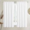 imageNICETOWN Sage Green Velvet Curtains Long Drapes Living Room Office Luxury Bedroom Room Darkening Velvet Curtains Rod Pocket Velvet Curtains 84 Long 52 inches Wide Set of 2White
