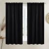 imageNICETOWN Sage Green Velvet Curtains Long Drapes Living Room Office Luxury Bedroom Room Darkening Velvet Curtains Rod Pocket Velvet Curtains 84 Long 52 inches Wide Set of 2Black