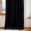 imageNICETOWN Sage Green Velvet Curtains Long Drapes Living Room Office Luxury Bedroom Room Darkening Velvet Curtains Rod Pocket Velvet Curtains 84 Long 52 inches Wide Set of 2Black