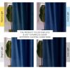 imageNICETOWN Sage Green Velvet Curtains Long Drapes Living Room Office Luxury Bedroom Room Darkening Velvet Curtains Rod Pocket Velvet Curtains 84 Long 52 inches Wide Set of 2Navy Blue