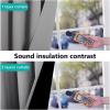 imageNICETOWN Silver Grey 100 Blackout Curtains with Heat and Cold Blocking Thermal Insulated 2Layer Lined Drapes Noise Cancellation Window Draperies for Offie Room 2 Panels 55inch W by 57inch L