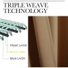 imageNICETOWN Sleek Blackout Curtains 45 inches Length for Small Windows Noise Reducing and Block Draft Panels for Door Doorway Laundry Office Luxury Decor Theme 2 Panels Gold Brown W34 x L45 Inch
