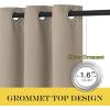 imageNICETOWN Taupe Blackout Curtain for Living Room  Solid Thermal Insulated Grommet Blackout PanelDrape for Bedroom Kitchen Window 1 Panel 52 inches Wide by 54 inches Long