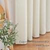 imageNICETOWN Thick Linen Semi Sheer Gold Brown Curtains for Famhouse Pleat Tape Semi Sheer Drapes Privacy Added with Light Filtering Window Treatments for Bedroom W52 x L108 2 PanelsNatural Rod Pocket
