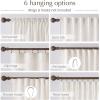 imageNICETOWN Thick Linen Semi Sheer Gold Brown Curtains for Famhouse Pleat Tape Semi Sheer Drapes Privacy Added with Light Filtering Window Treatments for Bedroom W52 x L108 2 PanelsCream