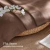 imageNICETOWN Thick Linen Semi Sheer Gold Brown Curtains for Famhouse Pleat Tape Semi Sheer Drapes Privacy Added with Light Filtering Window Treatments for Bedroom W52 x L108 2 PanelsGold Brown