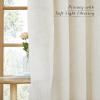 imageNICETOWN Thick Linen Semi Sheer Gold Brown Curtains for Famhouse Pleat Tape Semi Sheer Drapes Privacy Added with Light Filtering Window Treatments for Bedroom W52 x L108 2 PanelsNatural Rod Pocket