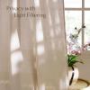 imageNICETOWN Thick Linen Semi Sheer Gold Brown Curtains for Famhouse Pleat Tape Semi Sheer Drapes Privacy Added with Light Filtering Window Treatments for Bedroom W52 x L108 2 PanelsAngora